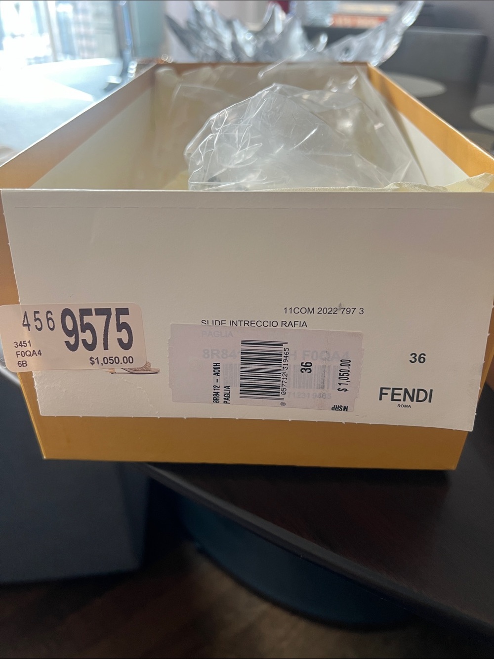 FENDI Rafia slide sandal - paglia - Picture 9 of 9
